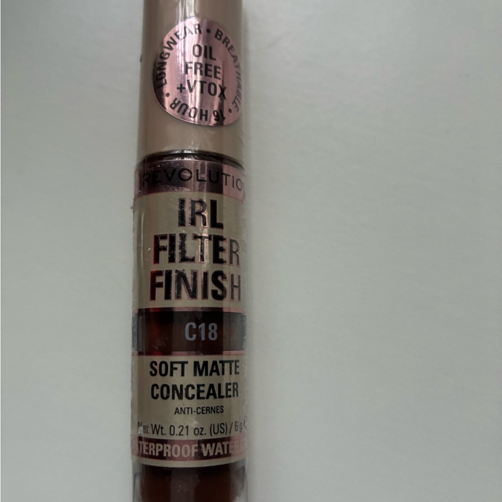 Revolution IRL Filter Finish Soft Matte Concealer - C18- Bundle of 2